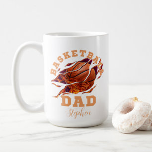 Mug Nom personnalisé basketball papa fête des pères