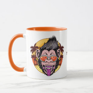 Mug Nom personnalisé Beach Monkey