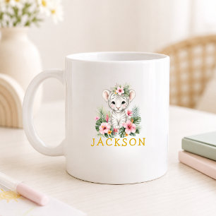 Mug Nom personnalisé bébé tigre safari jungle