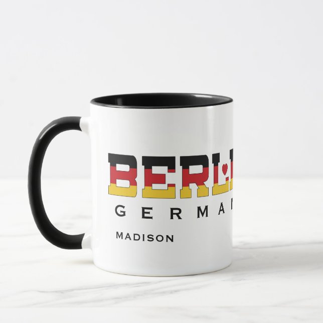 Mug Nom personnalisé Berlin Allemagne (Gauche)