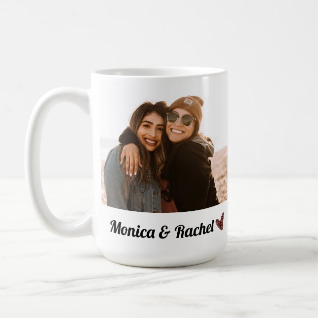 Mug Nom personnalisé BFF Meilleur ami pour toujours ph (Gauche)