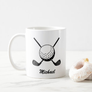 Mug Nom personnalisé Boule de golf Boule Golfer Golfin