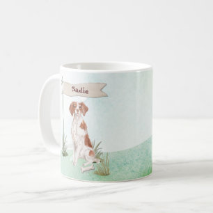 Mug Nom personnalisé Brittany Pet Dog