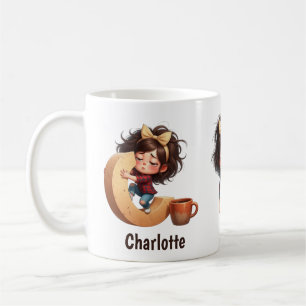 Mug Nom personnalisé & C Matin endormi Plaid Personnag