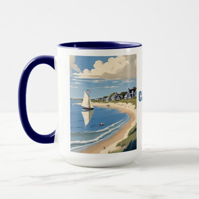 Mug Nom personnalisé Cape Cod Massachusetts (Gauche)
