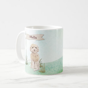 Mug Nom personnalisé Champagne Cockapoo Chien animal d