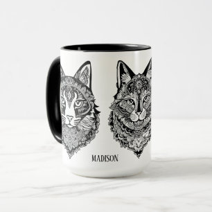 Mug Nom personnalisé Chats ornementaux