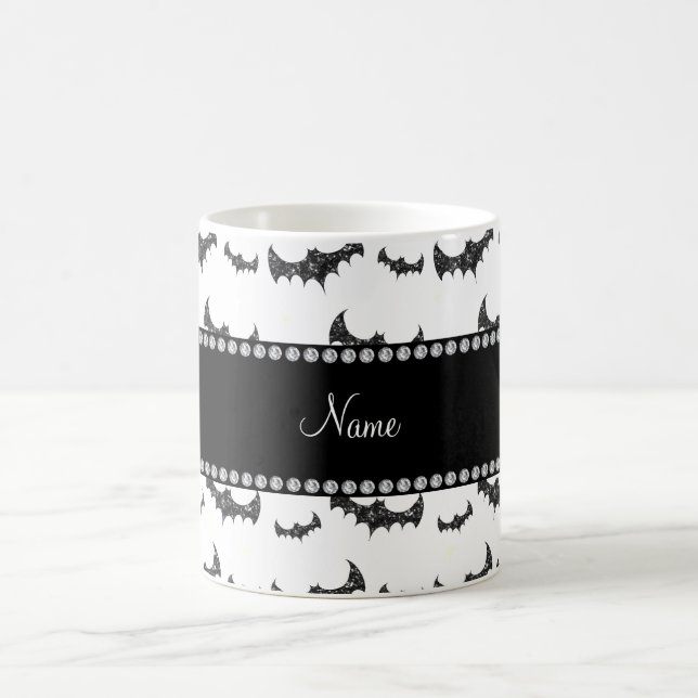 Mug Nom personnalisé chauve-souris à parties scintilla (Centre)