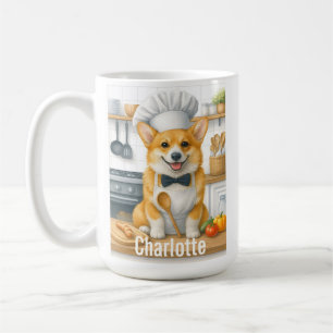 Mug Nom personnalisé Chef Pembroke Welsh Corgi Chien