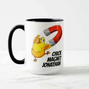 Mug Nom personnalisé Chick Magnet muets