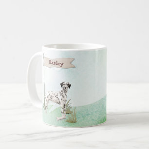 Mug Nom personnalisé Chien de compagnie Dalmatien