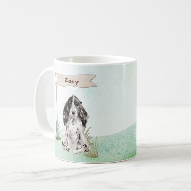 Mug Nom personnalisé Cocker Spaniel Pet Chien (Devant gauche)