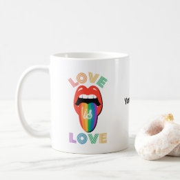 Mug Nom personnalisé Colorant LGBTQ Pride Mois