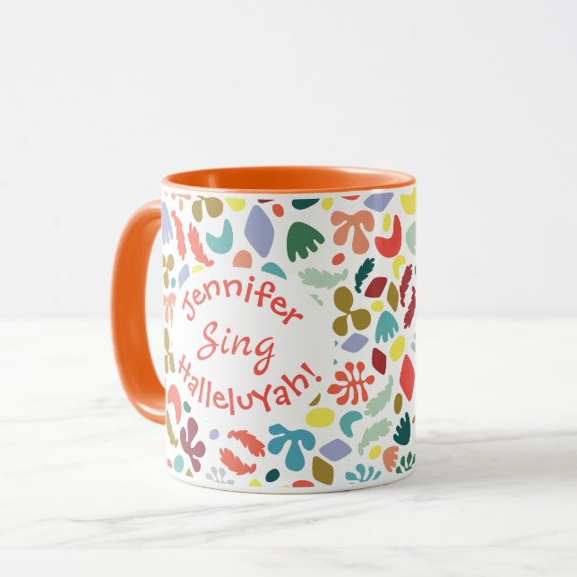 Mug Nom Personnalisé Colorful Fun Happy (Devant gauche)
