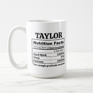 Mug Nom personnalisé Coordinateur de chaos Amateur de 