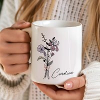 Nom Personnalisé Coquette Fleur de Naissance Févri