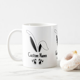 Mug Nom personnalisé Cute Bunny Pâques