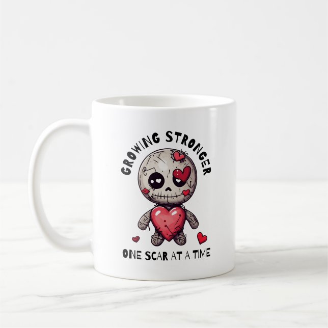 Mug Nom personnalisé Date Voodoo Doll Scar (Gauche)