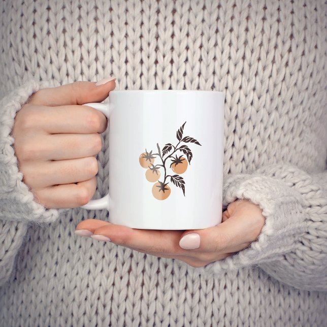 Mug Nom personnalisé de branche de tomate botanique Sa (Créateur téléchargé)