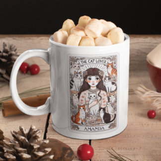Mug Nom personnalisé de la carte Tarot Amoureux des ch