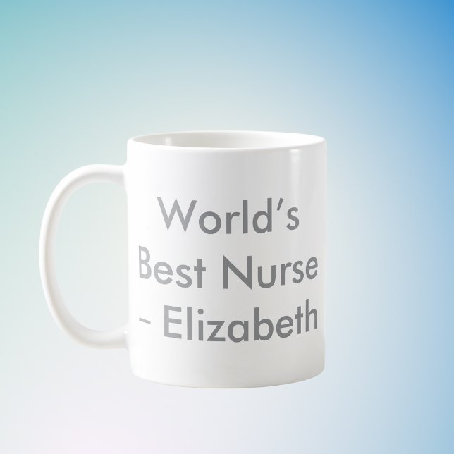 Mug Nom personnalisé de la meilleure infirmière du mon (Créateur téléchargé)