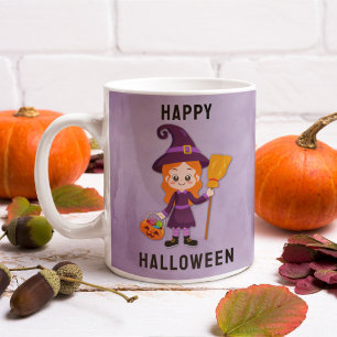 Mug Nom personnalisé de la sorcière d'Halloween pour e