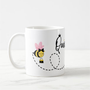 Mug Nom personnalisé de l'abeille mignonne