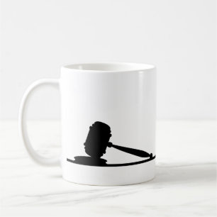 Mug Nom personnalisé de l'avocat noir et blanc