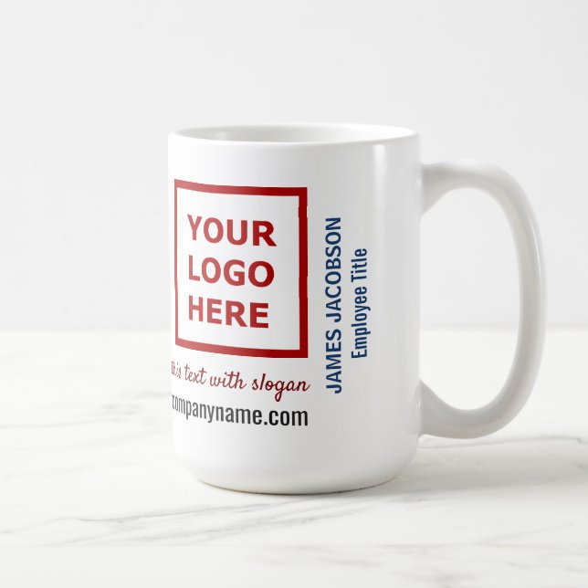 Mug Nom personnalisé de l'employé du personnel Logo du (Droite)