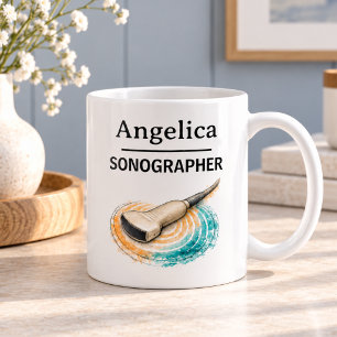 Mug Nom personnalisé de transducteur d'échographe