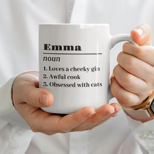 Mug Nom personnalisé Définition Noun Maman Fête des mè