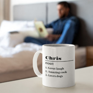 Mug Nom personnalisé Définition Noun Papa Fête des pèr
