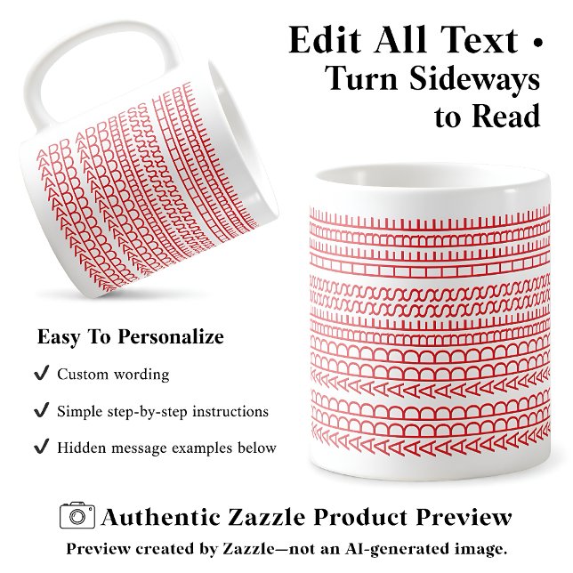 Mug Nom personnalisé d'entreprise Message caché modern (Créateur téléchargé)