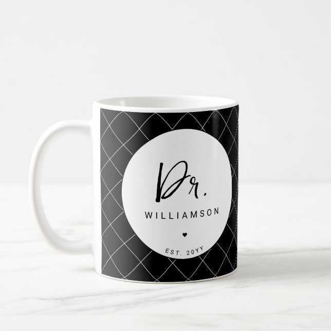 Mug Nom personnalisé Dr Docteur Graduation (Gauche)