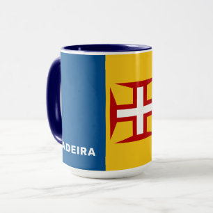 Mug Nom personnalisé Drapeau Madeira
