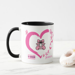 Mug Nom personnalisé du guerrier du cancer du sein mod