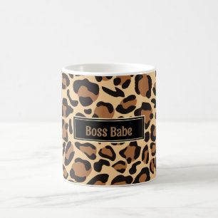 Mug Nom personnalisé du Motif Leopard Seamless