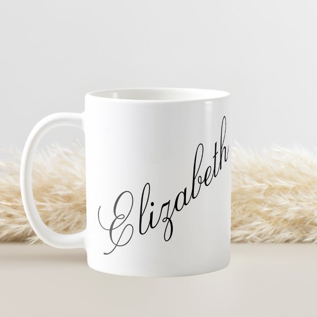Mug Nom personnalisé élégant du script (Créateur téléchargé)