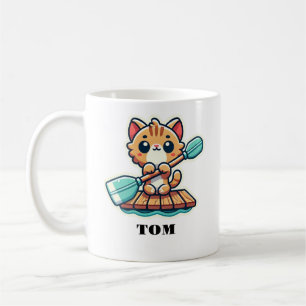 Mug Nom personnalisé et chatte à ramer personnalisée