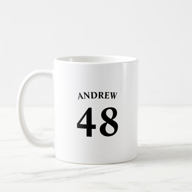 Mug Nom personnalisé et numéro de maillot  (Gauche)