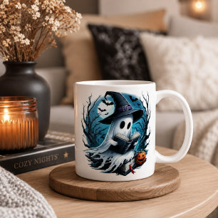 Mug Nom personnalisé fantôme effrayant d'Halloween lis