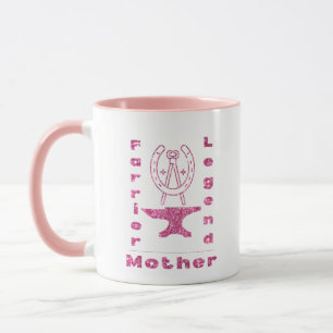 Mug Nom personnalisé Farrier Legend Mother Anvil Horse