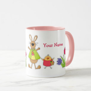 Mug Nom Personnalisé Funny Pâques Bunny Boutiques-Ca