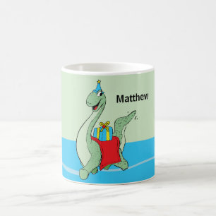 Mug Nom Personnalisé, Garçon, Dinosaure Anniversaire