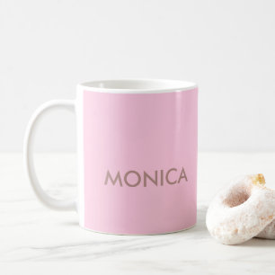 Mug Nom personnalisé girly rose