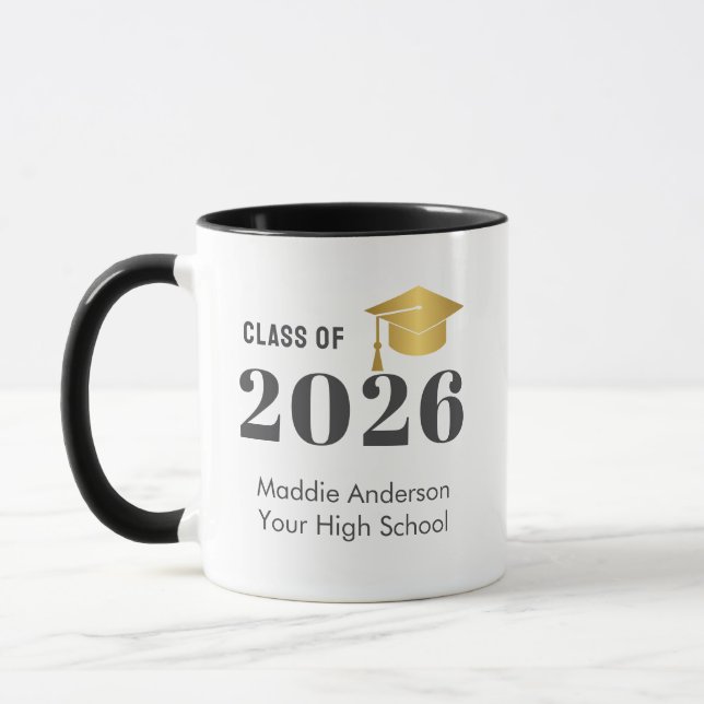 Mug Nom personnalisé Graduation  (Gauche)