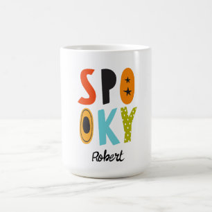 Mug Nom personnalisé Halloween effrayant 