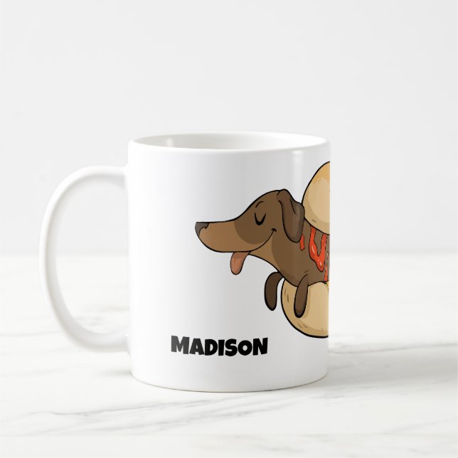 Mug Nom personnalisé Hot Dog (Gauche)