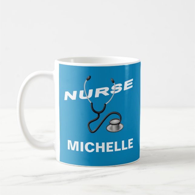 Mug Nom personnalisé Infirmière (Gauche)