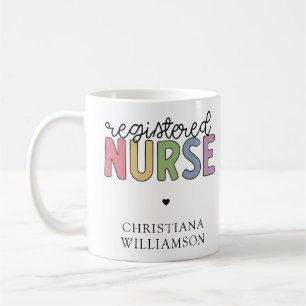 Mug Nom personnalisé Infirmière inscrite infirmière in